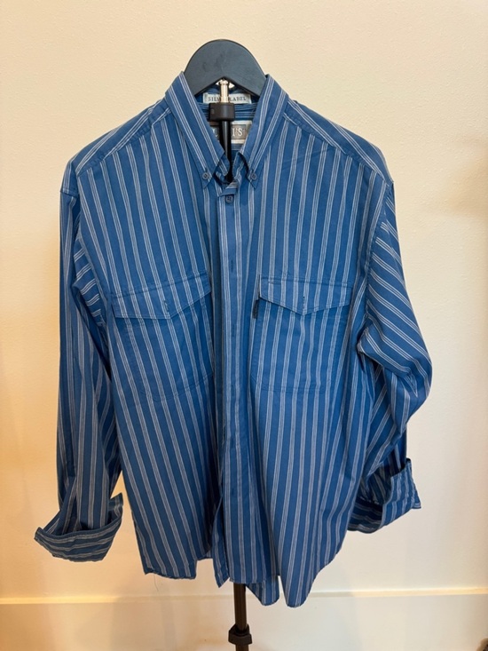Levi's Other - Levi's Blue & White Vertical Stripe Button-Down Shirt